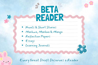 beta read your story and give honest feedback