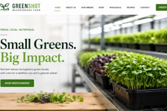 build wix microgreens farm website organic website wix microgreen online store