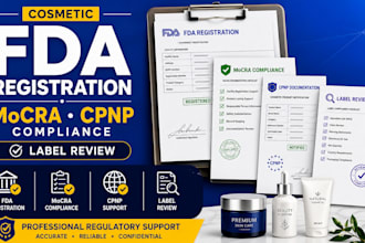 do cosmetic fda registration cpnp mocra compliance and label review
