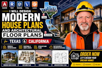 design modern house plans and architectural floor plans for texas and california
