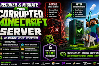 fix corrupted minecraft server, recover world files and migrate safely