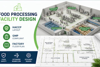 food processing facility design, haccp layout, factory