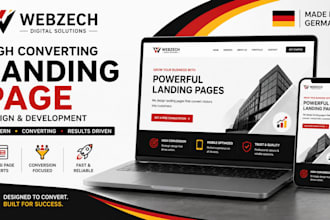 design a high converting landing page for german businesses