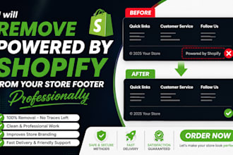 remove powered by shopify from your store footer professionally