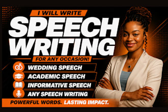 write wedding academic informative speech writing or any speech writing
