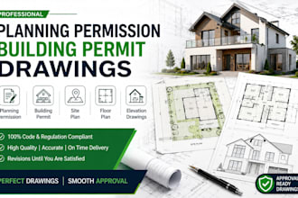 provide UK building control drawing and planning permission as an architect
