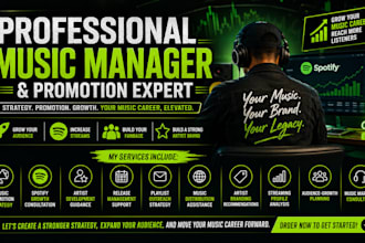 be your artist manager and music promotion expert