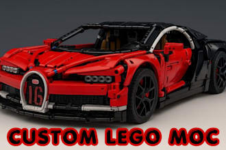 create custom lego moc vehicles, houses, minifigures, etc with PDF and XML files