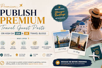 publish premium travel guest posts on high da USA and UK travel blogs