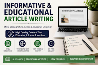 write informative and educational articles for your audience