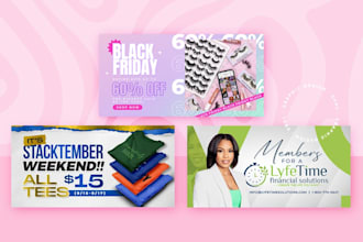 design web banner, header or cover for your website