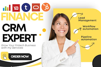 setup your finance CRM using hubspot ncino backbase temenos  oracle cx financial