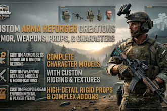 create custom armor, weapons, props, and characters for arma reforger