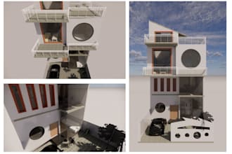 create photorealistic 3d exterior rendering and walkthrough