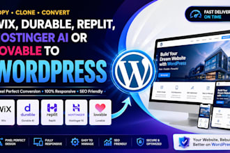 copy clone convert wix durable replit hostinger ai or lovable to wordpress