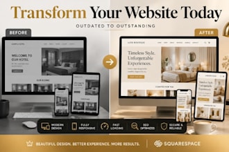 design a modern boutique squarespace website or redesign your brand website