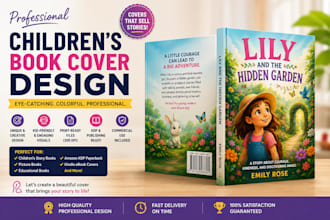 design children book cover, picture book cover for amazon KDP, paperback, kdp