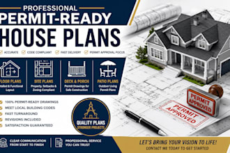 do permit ready house plans, floor plans, site plans, deck, porch, patio permit