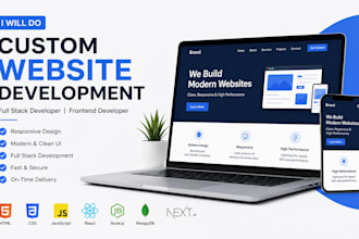 do custom website development as full stack and frontend developer