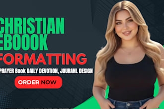 format design christian ebook, prayer book, daily devotion, journal amazon KDP