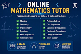 be your online mathematics tutor