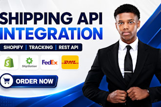 do shipping API integration with shopify, tracking, shipstation, fedex, dhl, ups