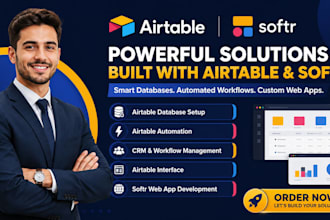 setup airtable database airtable automation CRM airtable interface softr webapp