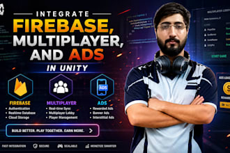 integrate firebase, multiplayer, and ads in unity