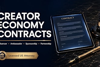 prepare a brand ambassador contract as a licensed attorney