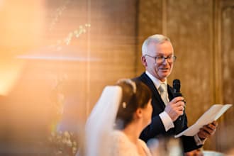 write a heartfelt wedding speech for you in 24 hours