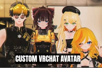 rig, model vrchat avatar, furry avatar, vrc character, vtuber model,vseeface,vrm