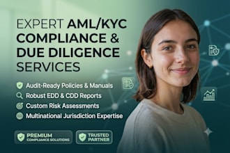 provide aml kyc compliance, risk assessment, and edd for crypto and fintech