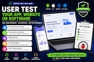 user test an app, website or software
