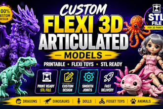 design flexi 3d articulated model printable fidget clicker 3d flexi toy doll