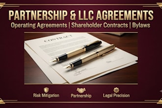 draft legally binding business partnership and company agreements