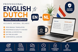 professionally translate english to dutch manually and accurately