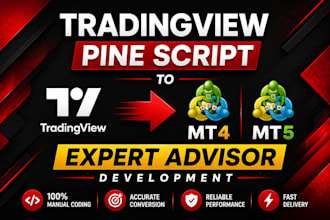 convert tradingview pine script to mt4 or mt5 expert advisor