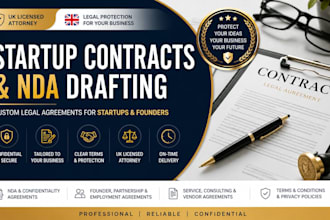 draft startup ndas, contracts, and legal documents