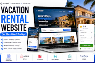 build vacation rental website, airbnb website, direct booking, lodgify website