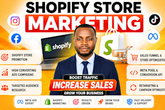 do shopify marketing, boost shopify sales ecommerce store marketing, fb, ig ads
