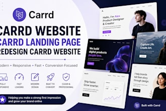 design carrd website carrd landing page redesign carrd website