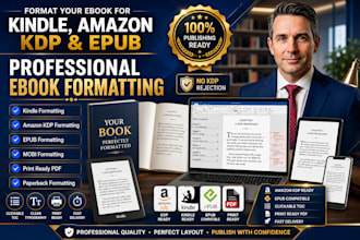 format your ebook for kindle, amazon KDP and epub