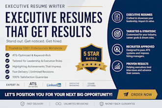 craft an ats optimized executive resume for senior leadership