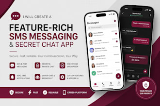 create a professional SMS alert, messaging and secret chat app