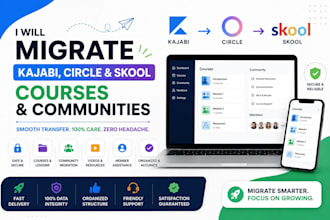 migrate kajabi circle and skool courses and communities