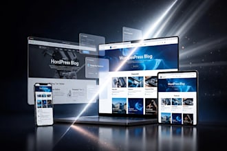 create a professional wordpress blog website with elementor