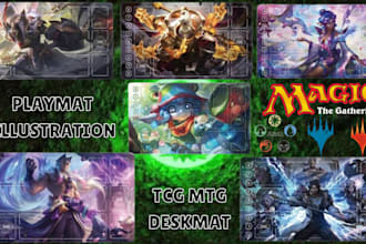 design premium custom tcg playmat for mtg, pokemon yugioh players and more cards
