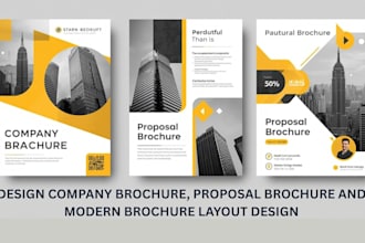 design company brochure, proposal brochure and modern brochure layout design