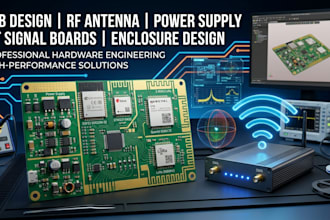 do pcb design, rf antenna pcb, power supply, iot signal boards and enclosure