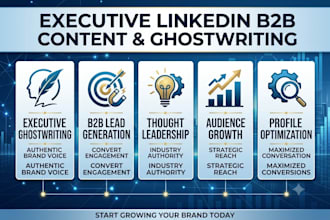 ghostwrite high converting b2b linkedin content for executive authority